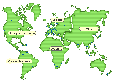 60 стран нанесены на карту Гербалайф